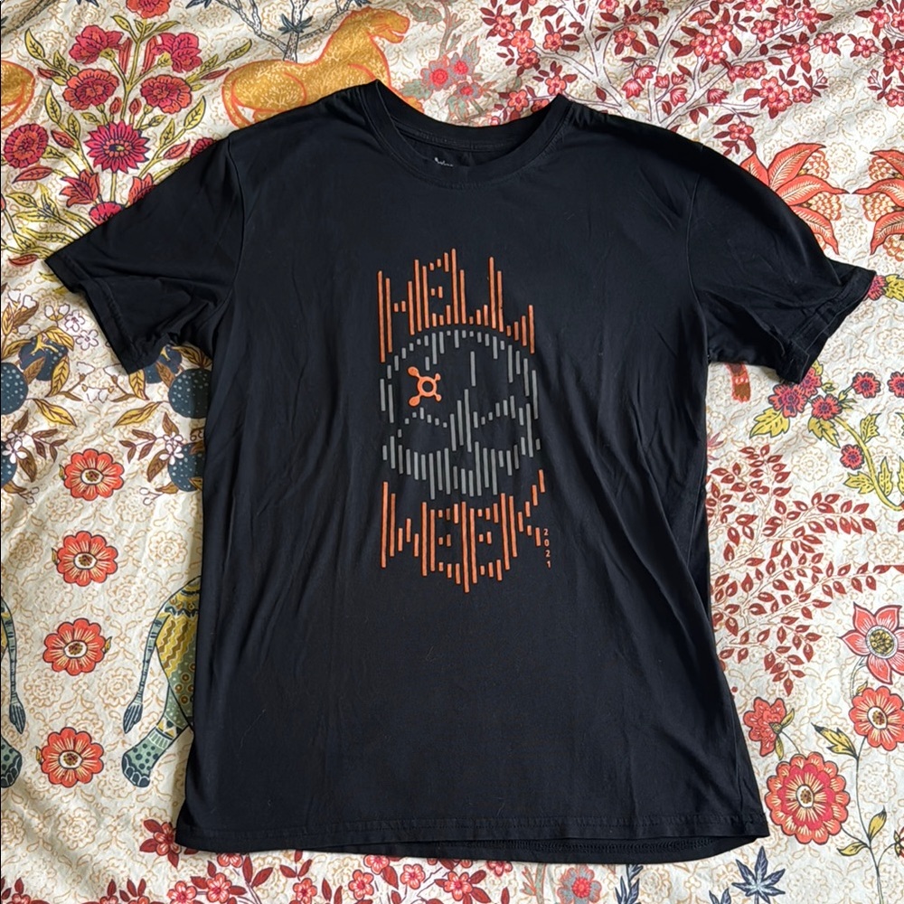 Orangetheory 2021 Hell Week black graphic short-sleeved tee size S